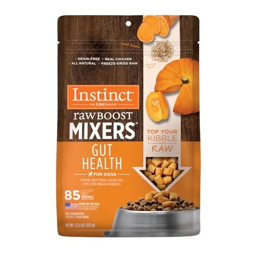 Instinct Raw Boost Mixers Gut Health Grain-Free Chicken and Pumpkin Freeze-Dried Raw Dog Food Topper - 23 Oz