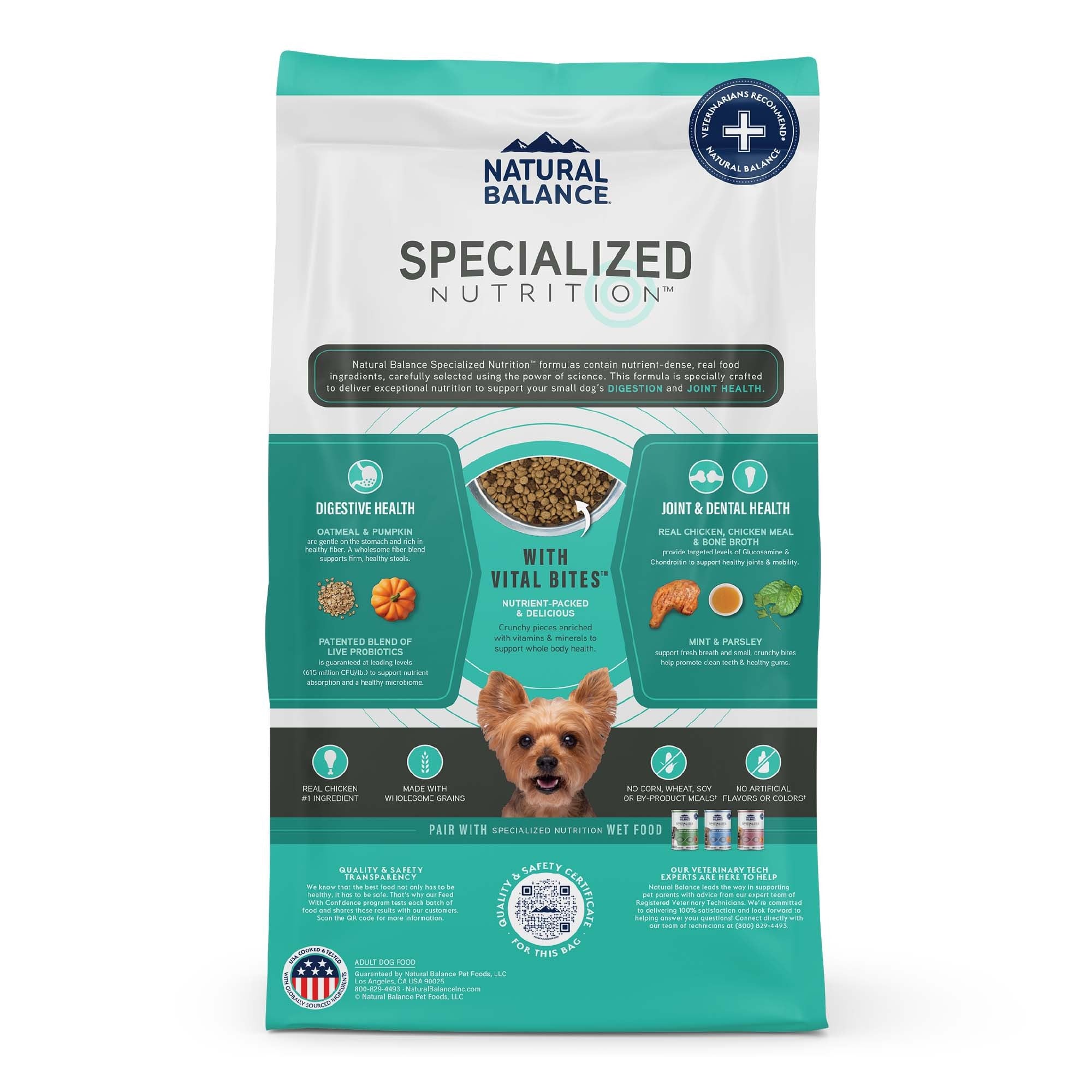 Natural Balance Specialized Nutrition Digestion and Joint Health Small-Breed Dry Dog Food - 12 Lbs