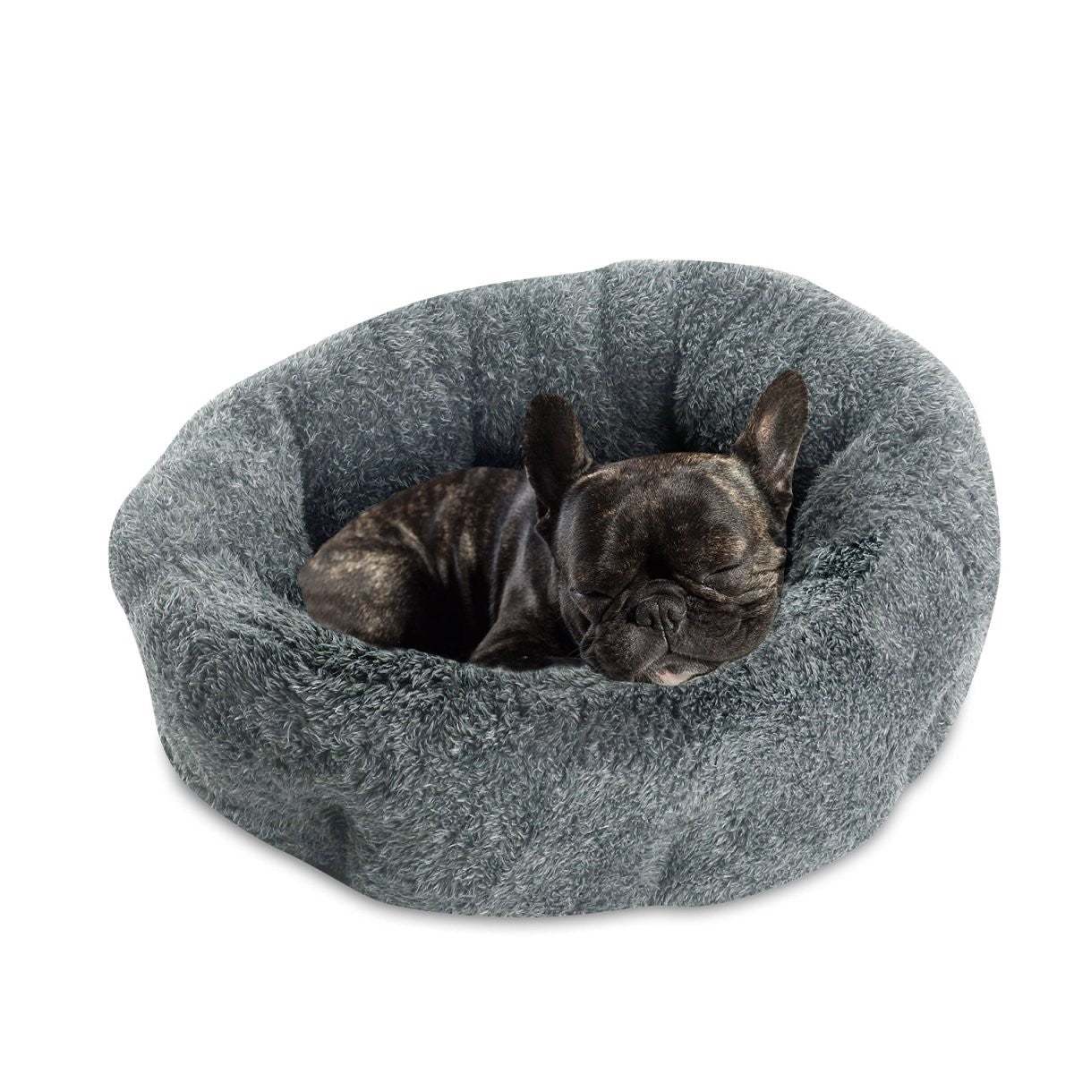 Arlee Sheba Quilted Rounded Cat Bed - Gray