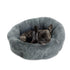 Arlee Sheba Quilted Rounded Cat Bed - Gray