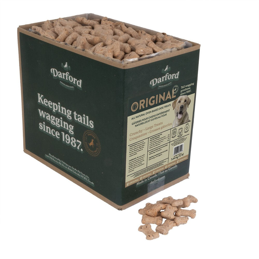 Darford Original Natural Limited Ingredient Chicken Oven-Baked Crunchy Bones Dog Biscuits - Large - 12 Lbs