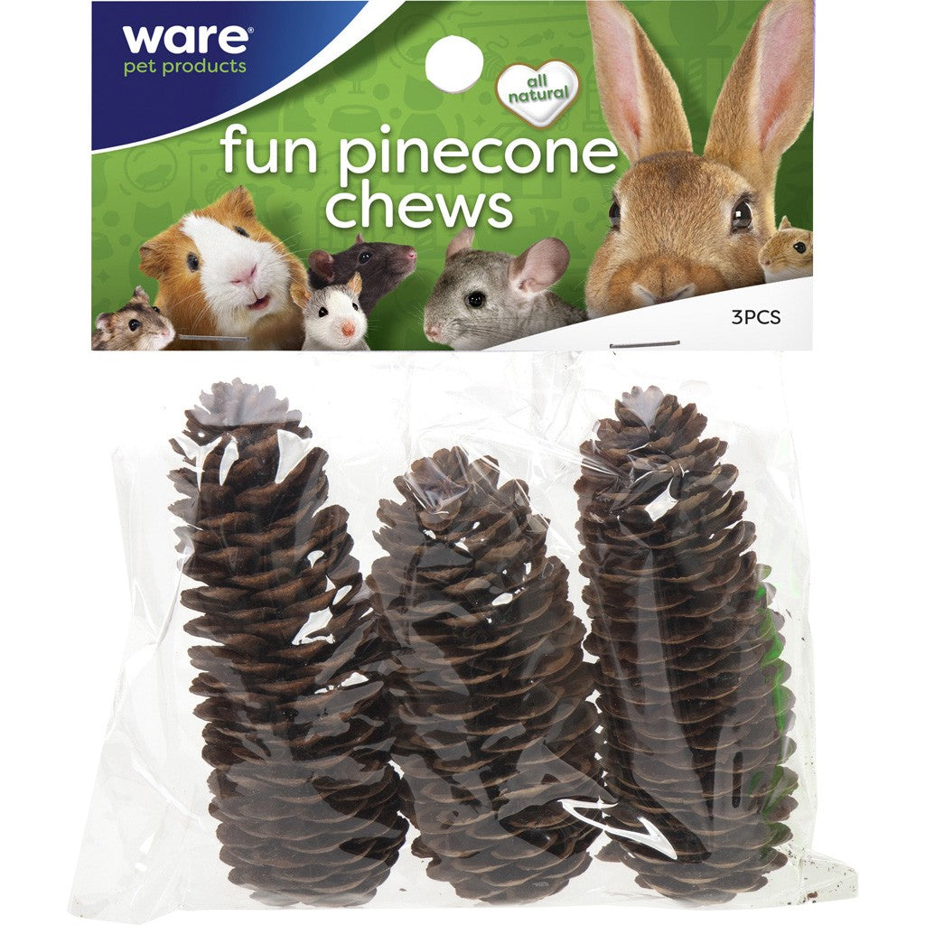 Ware Fun Pinecone Chews Small Animal Treats -  3 Pack
