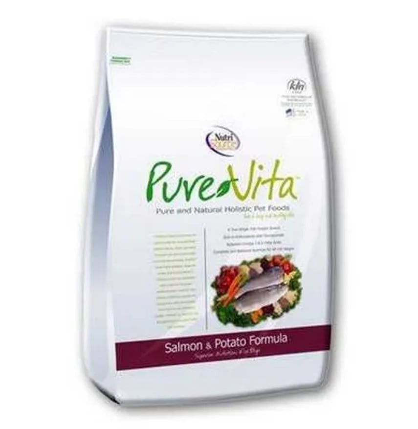 Nutrisource PureVita Limited Ingredient Salmon and Potato Entrée with Wholesome Grains Dry Dog Food - 4 Lbs - Case of 8