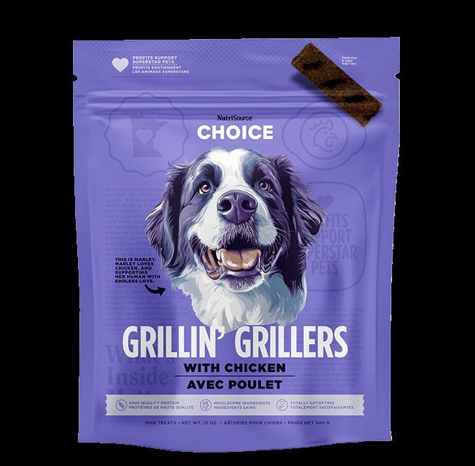 Nutrisource Choice Grillin' Grillers Chicken Soft and Chewy Dog Treats - 12 Oz - Case of 12