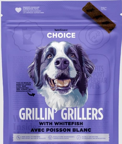 Nutrisource Choice Grillin' Grillers Whitefish Soft and Chewy Dog Treats - 32 Oz - Case of 4