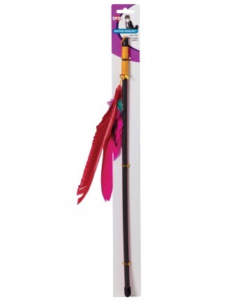 Ethical SPOT Feather Dangler Teaser Wand Cat Toy - 18 Inch