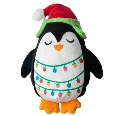 Snugarooz Holiday Merry Penguin Squeak and Crinkle Plush Dog Toy