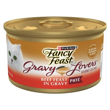 Purina Fancy Feast Gravy Lovers Beef Feast Gourmet Pate in Gravy Canned Cat Food - 3 Oz - Case of 24 Default Title
