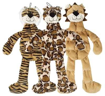 Ethical SPOT Skinneeez Stuffing-Free Ton-O-Squeak Jungle Cat 19-Squeakers Stuffing-Free Dog Toy - 18 Inch