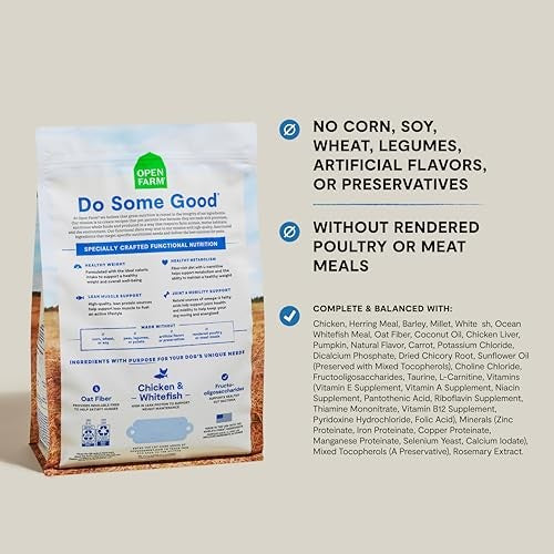 Open Farm Healthy Weight High-Protein Chicken and Whitefish Recipe Dry Dog Food - 22 Lbs