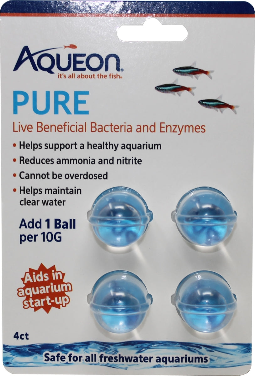 Aqueon PURE Live Beneficial Bacteria and Enzymes - 10 gal - 4 pk  