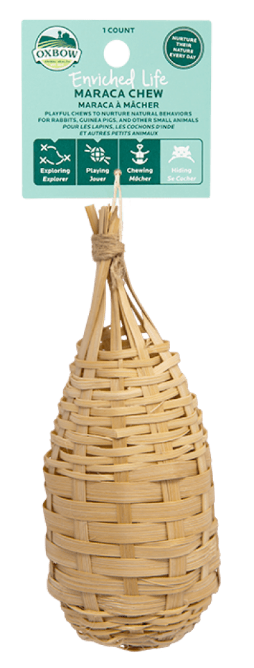 Oxbow Enriched Life Maraca Chew & Crazy Hay Ball Basket