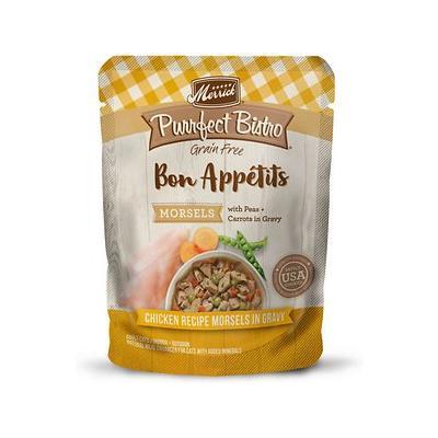Merrick Grain-Free Purrfect Bistro Bon Appetits Chicken and Veggie Morsals in Gravy Wet Cat Food Topper Pouch - 3 Oz - Case of 24 Default Title