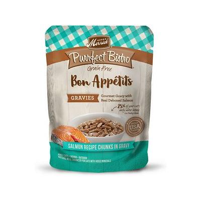 Merrick Grain-Free Purrfect Bistro Bon Appetits Gravies Salmon Chunks in Gravy Adult Wet Cat Food Pouch - 3 Oz - Case of 24 Default Title