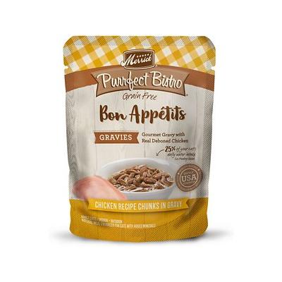 Merrick Purrfect Bistro Bon Appetits Gravies Grain-Free Chicken Chunks in Gravy Wet Cat Food Pouch - 3 Oz - 24 Pack Default Title