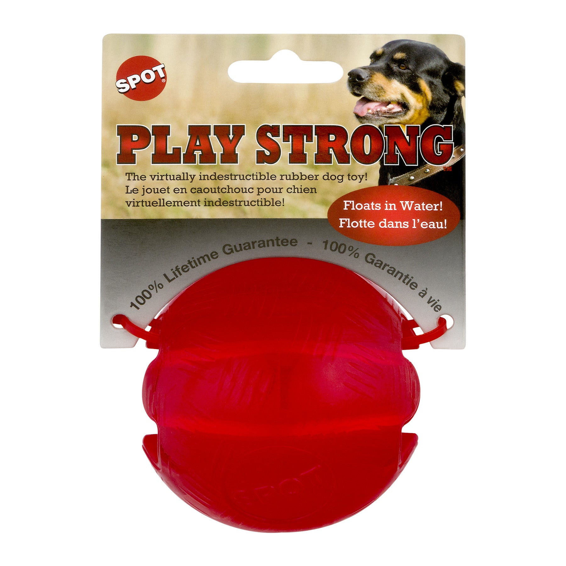 Ethical SPOT Play Strong TPR Ball Indestrutable Treat Hiding Rubber Dog Toy - Medium - 3.25 Inch