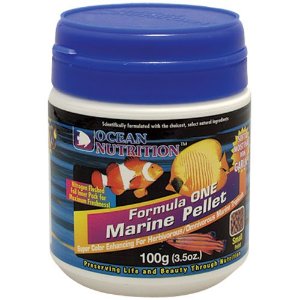 Ocean Nutrition Formula 1 Marine Saltwater Small-Size Fish Food Pellets - 3.5 Oz