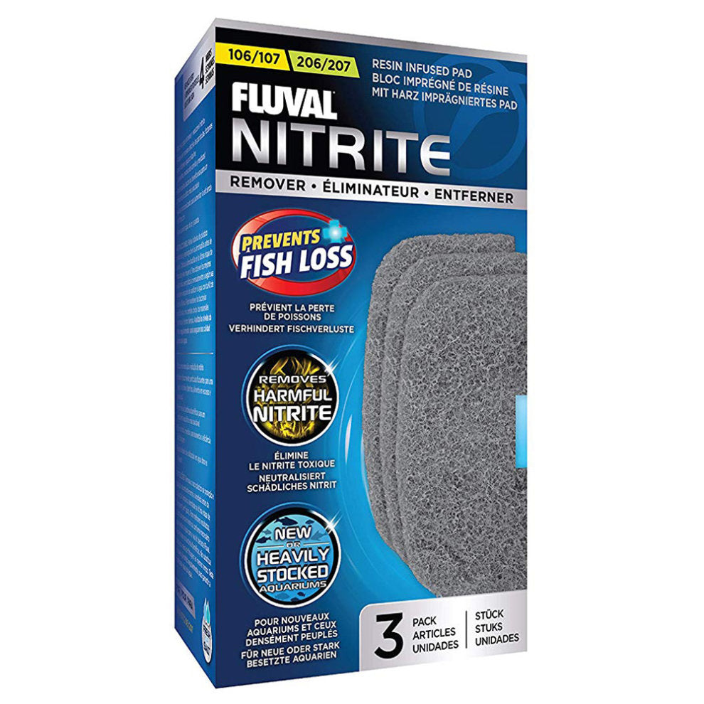 Fluval 107/207 Nitrite Remover Pad Replacement Aquarium Canister Filter Media - 3 Pack Default Title