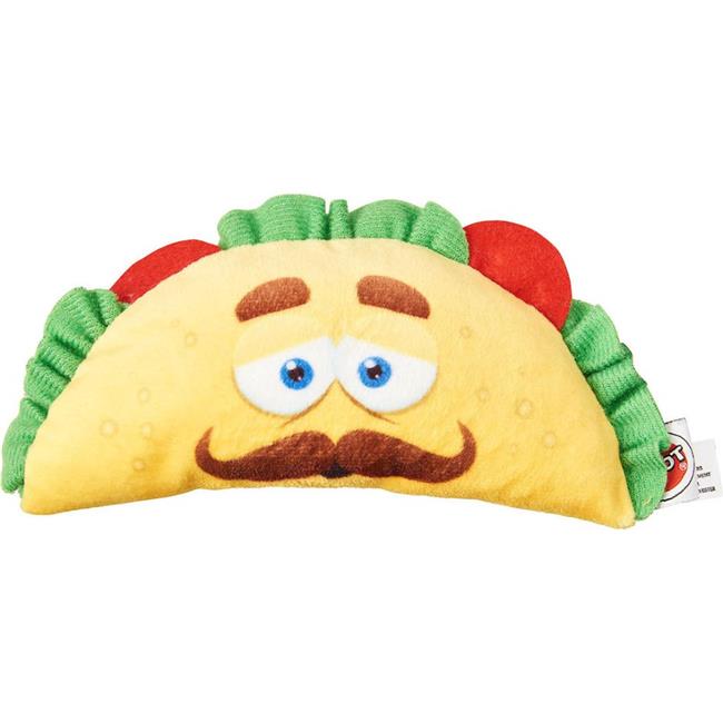 Ethical SPOT Fun Foods Soft Fabric Taco Squeak and Plush Dog Toy - Small - 6 Inch