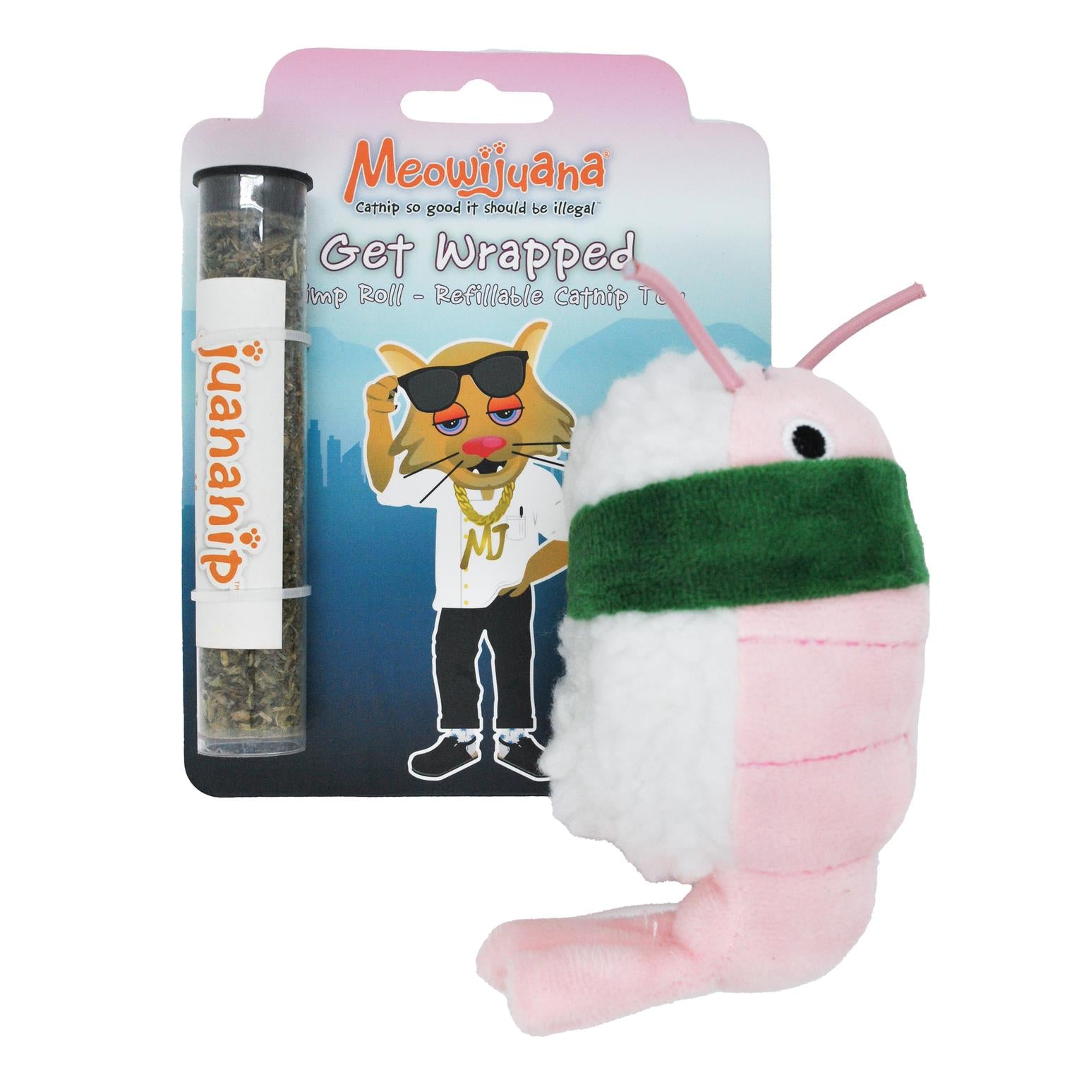 Meowijuana Get Wrapped Sushi Crinkle Catnip Cat Toy  