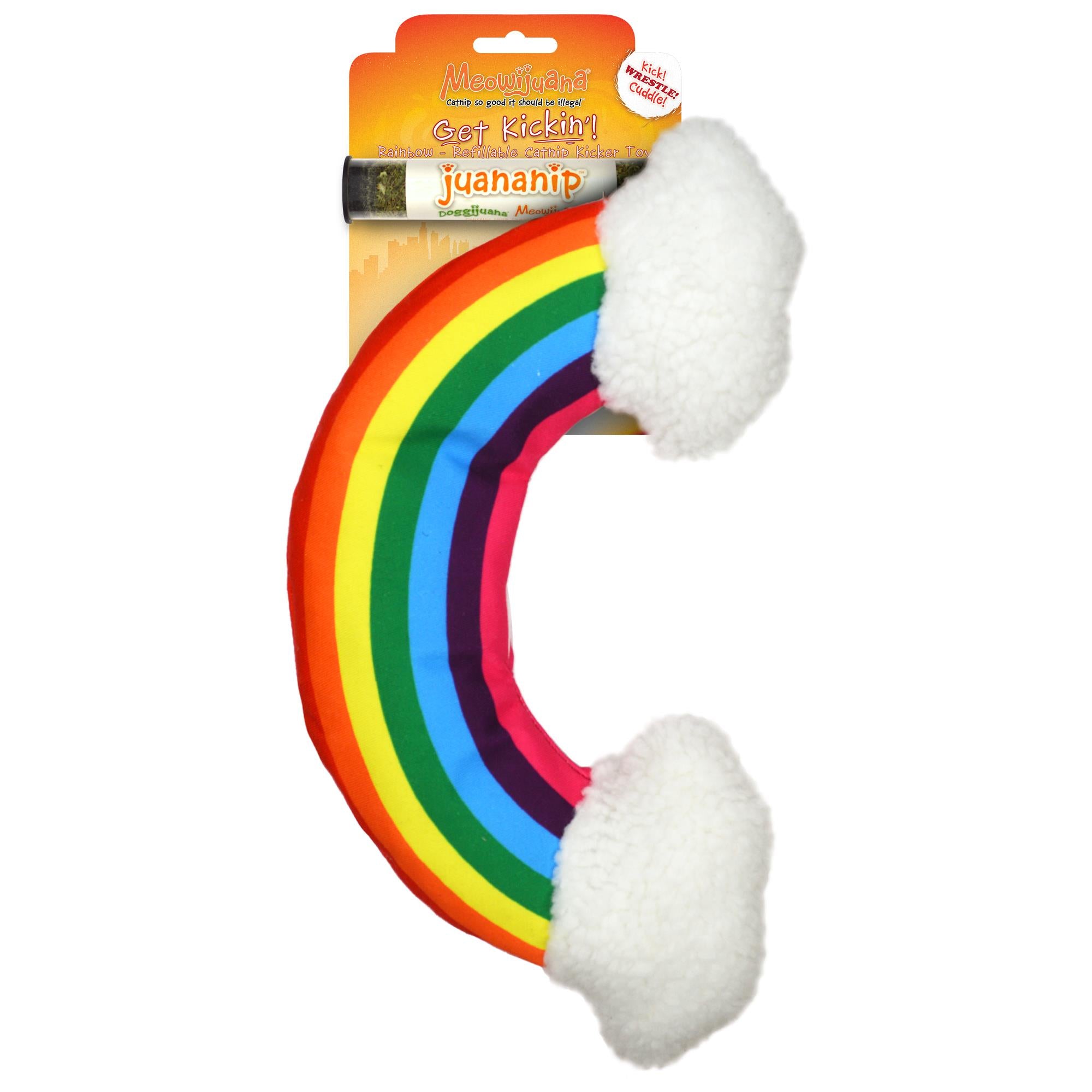 Meowijuana Rainbow Kicker Crinkle Catnip Cat Toy  