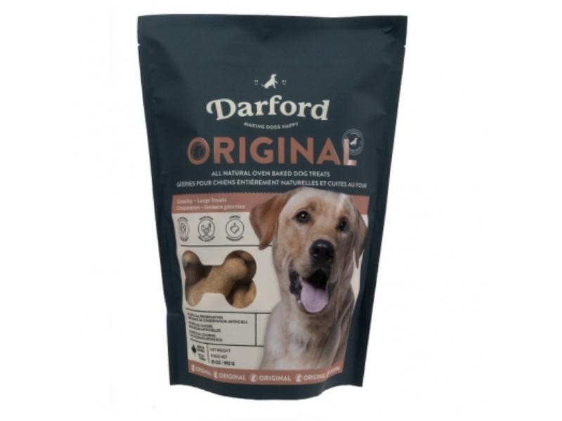 Darford Original Natural Limited Ingredient Chicken Oven-Baked Crunchy Bones Dog Biscuits - Large - 35 Oz