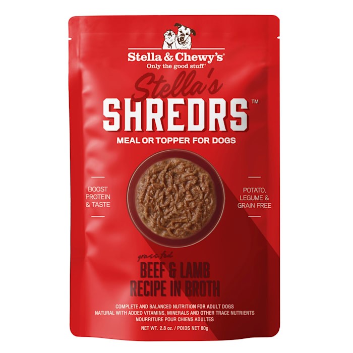 Stella and Chewy's Stella's Shredders Beef and Lamb in Broth Wet Dog Food Topper - 2.8 Oz - Case of 24 Default Title