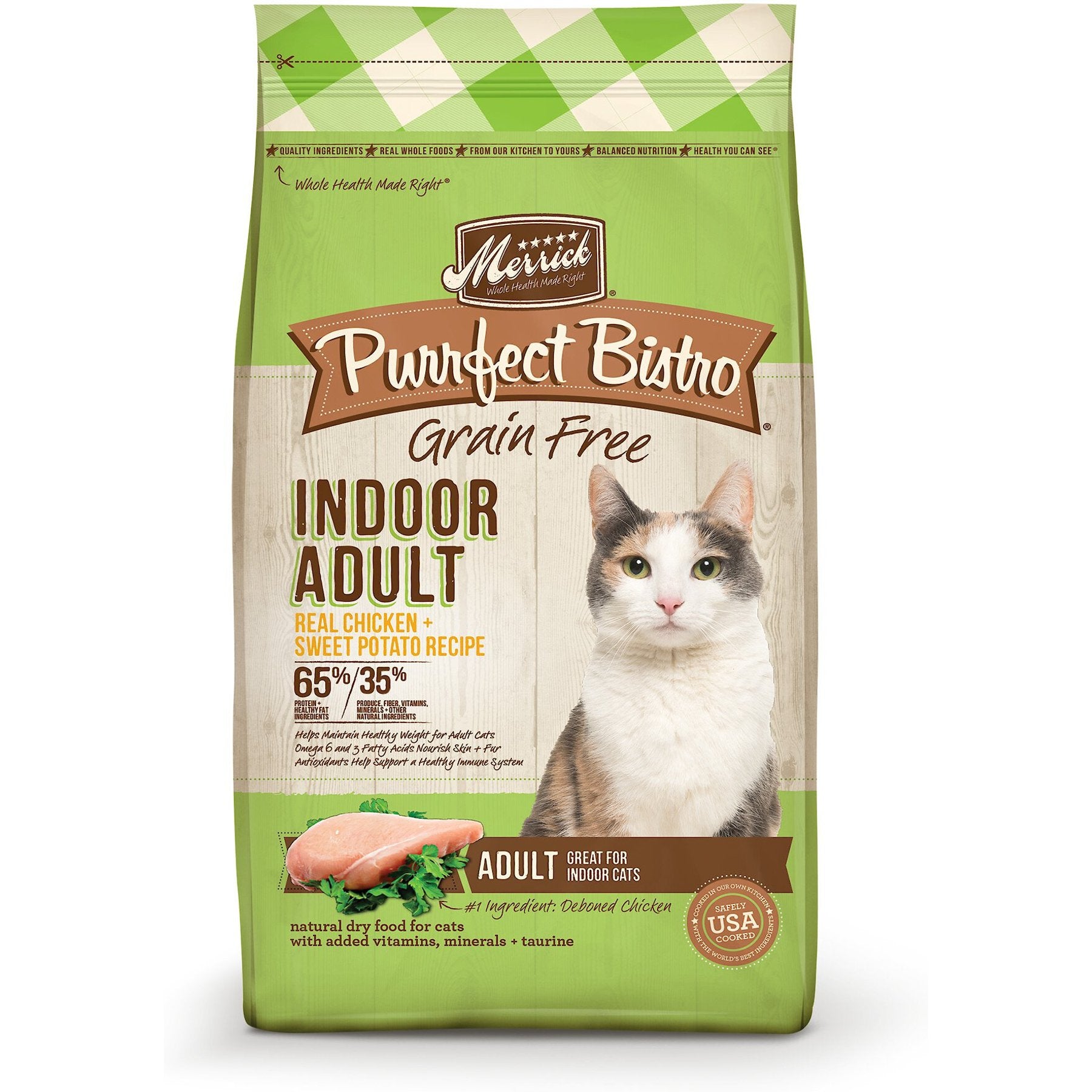 Merrick Purrfect Bistro Adult Indoor Chicken + Sweet Potato Dry Cat Food - 7 lb Bag