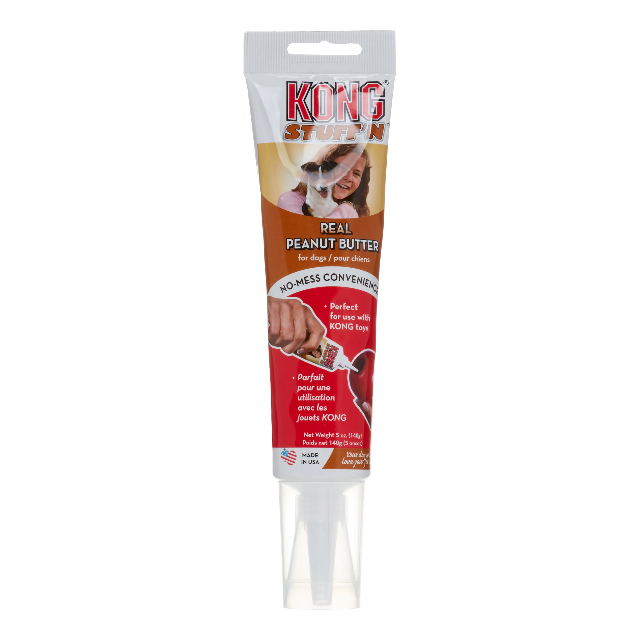 Kong Stuff'N Paste Real Peanut Butter Creamy Spreadable Dog Treat - 5.7 Oz Tube
