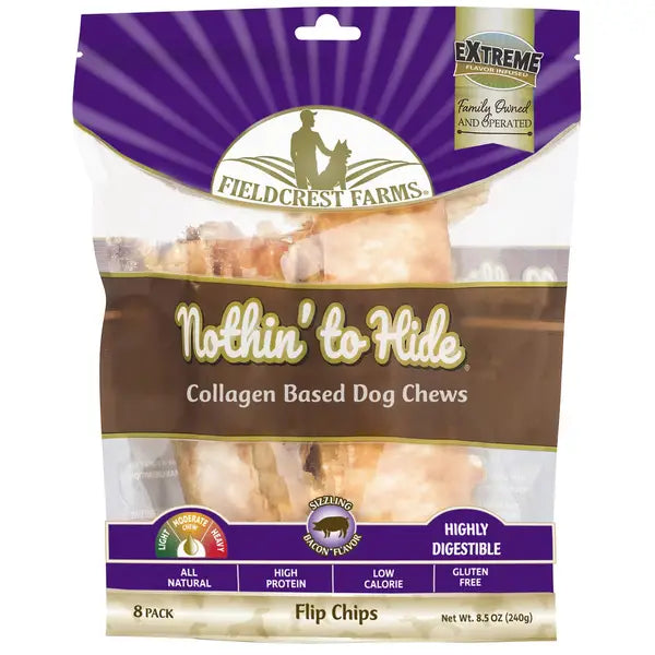 SPOT Nothin' To Hide Flip Chips Bacon and Collagen Natural Dog Chews - 8 Pack Default Title
