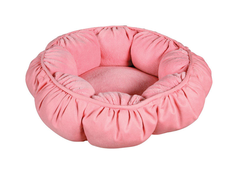 Petmate Rounded Puffy Soft Plush Cat Bed - Brown - L:18 X W:18 Inches Default Title