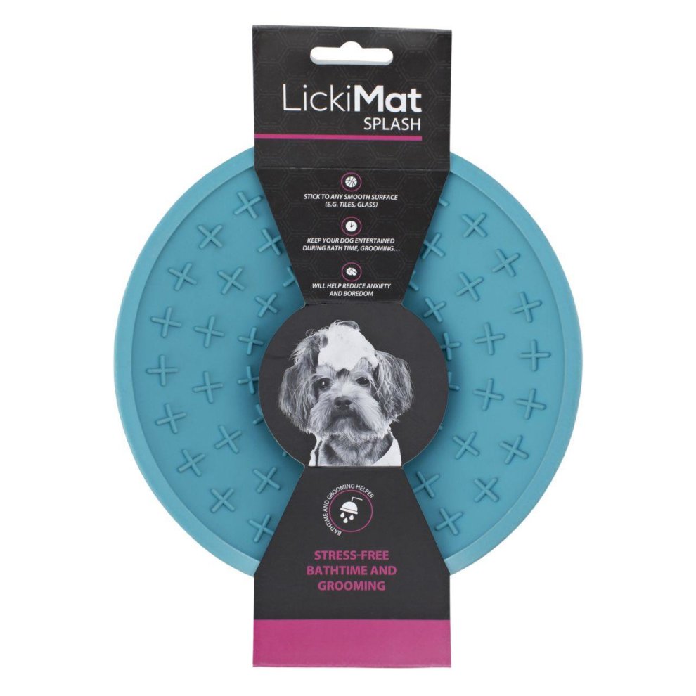 Innovative Pet Lickimat Splash Suction Cup Slow Feeding Bowl for Cats and Dogs - Turquise