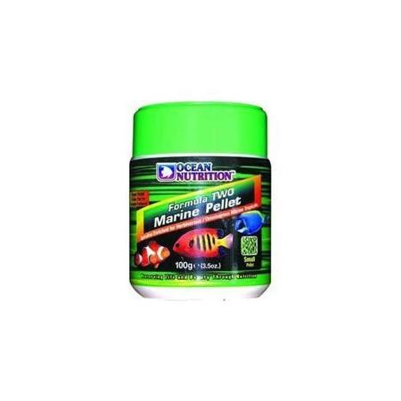 Ocean Nutrition Formula 2 Herbivore and Omnivore High-Protein Small-Size Tropical Saltwater Fish Food Pellets - 7 Oz