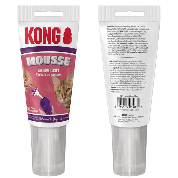 Kong Mousse Salmon Spreading Lickable Cat Treats for Kong Toys - 2.5 Oz Default Title