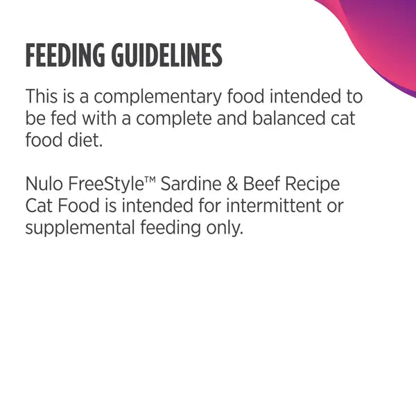 Nulo Freestyle Grain-Free Sardine Beef in Broth Wet Cat Food Topper - 2.8 Oz - Case of 24