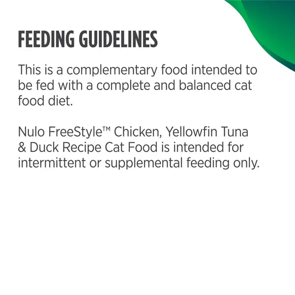 Nulo Freestyle Chicken Yellowfin Tuna and Duck in Broth Wet Cat Food Topper - 2.8 Oz - Case of 24