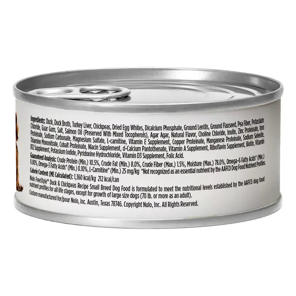 Nulo Freestyle Grain-Free Duck and Chickpea Small-Breed Canned Dog Food - 5.5 Oz - Case of 24