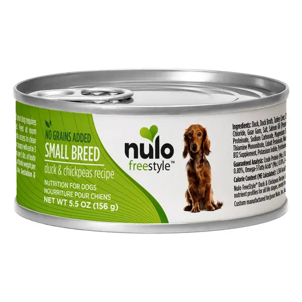 Nulo Freestyle Grain-Free Duck and Chickpea Small-Breed Canned Dog Food - 5.5 Oz - Case of 24 Default Title