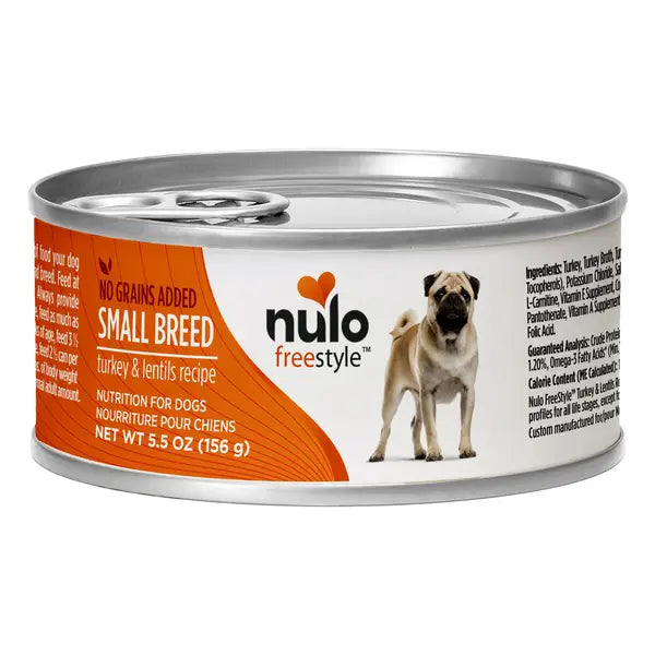 Nulo Freestyle Grain-Free Turkey and Lentil Small-Breed Canned Dog Food - 5.5 Oz - Case of 24 Default Title