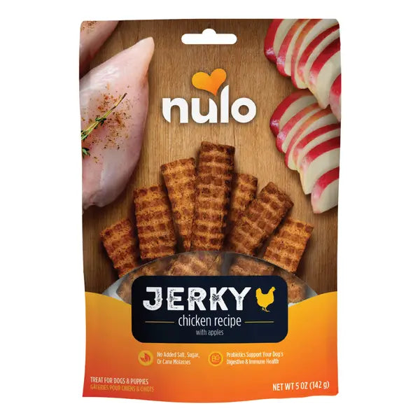 Nulo Freestyle Grain-Free High-Protein Chicken with Apple Strips Premium Jerky Dog Treats - 5 Oz Default Title