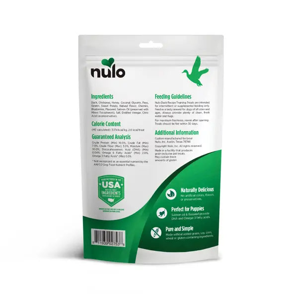 Nulo Grain-Free Trainers Duck Recipe Soft and Chewy Training Dog Treats - 16 Oz