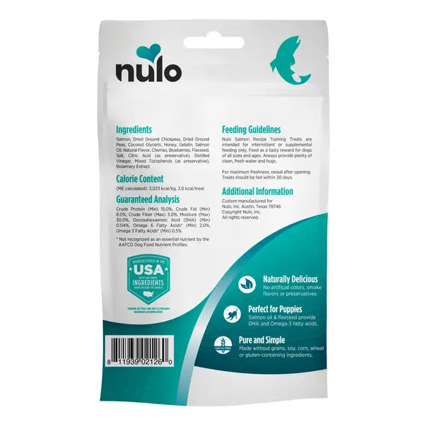 Nulo Grain-Free Trainers Salmon Recipe Soft and Chewy Training Dog Treats - 4 Oz