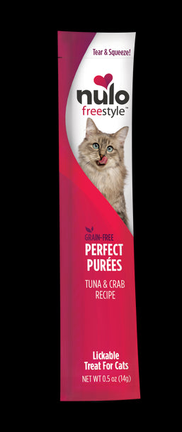 Nulo Freestyle Grain-Free Perfect Puree Tuna and Crab Lickable Cat Treats - .5 Oz - Case of 48 Default Title