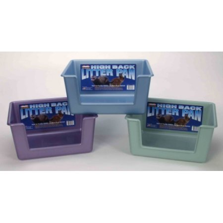 Marshall High Back Ferret Litter Pan - Assorted Color - L:14 X W:12 X H:7 Inches