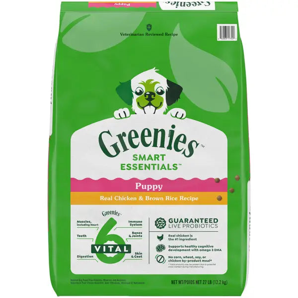 Greenies Smart Essentials High-Protein Chicken and Brown Rice Puppy Formula Dry Dog Food 27 Pounds