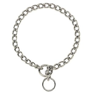 Coastal Titan Extra-Heavy Metal Choke Training Dog Collar - Chrome - L:14 X W:1/2 Inch