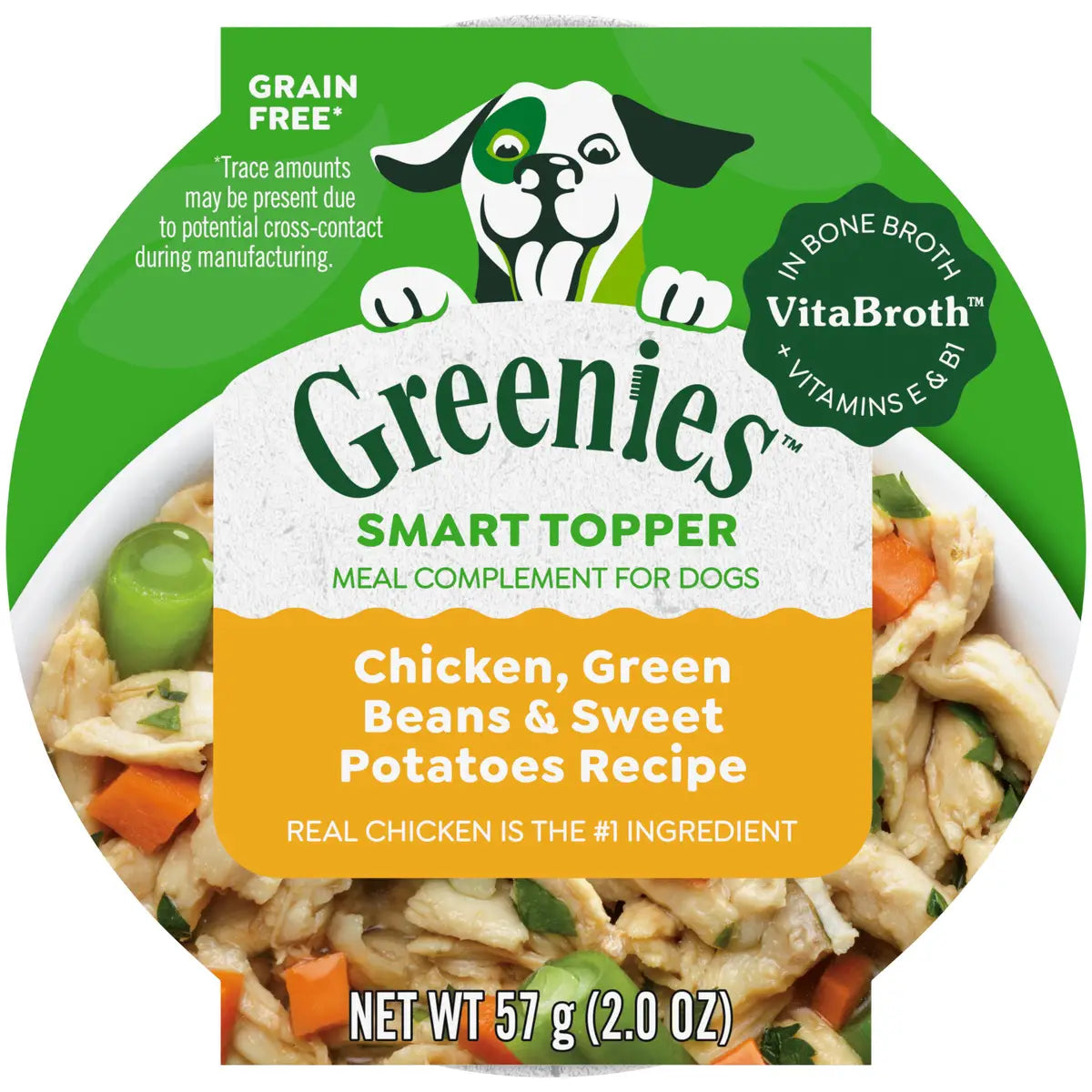 Greenies Smart Topper Wet Mix-In Chicken Green Beans and Sweet Potato Dog Food Topper Trays - 2 Oz - 10 Pack Default Title