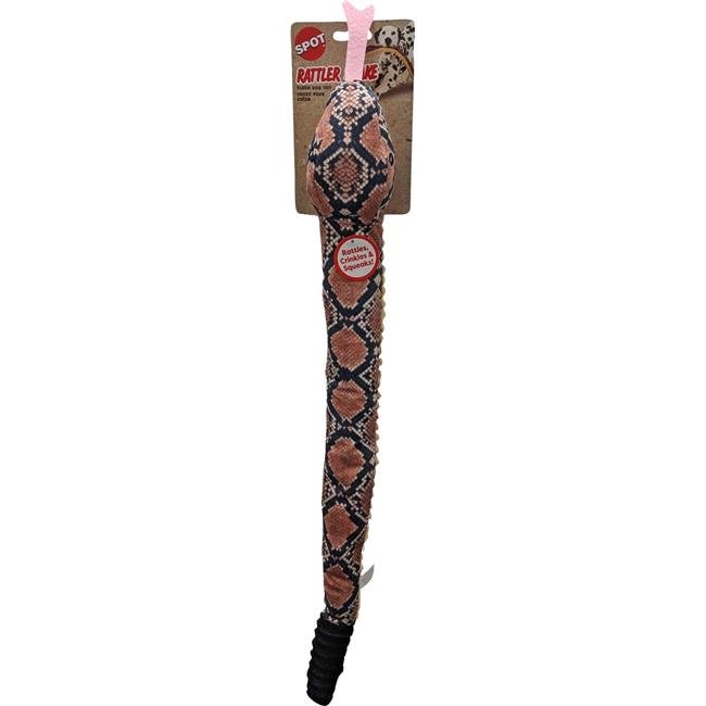 Ethical SPOT Rattle Snake Lifelike Squeak and Rattle Plush Nylon Dog Toy - 24 Inch