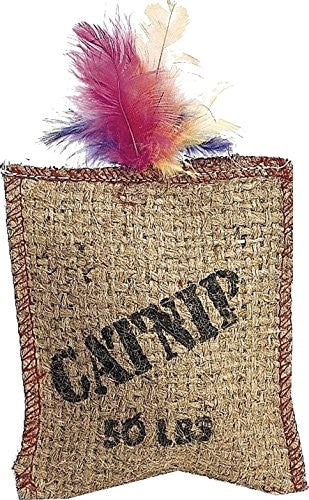 Ethical SPOT Jute and Feather Sack Catnip Cat Toy