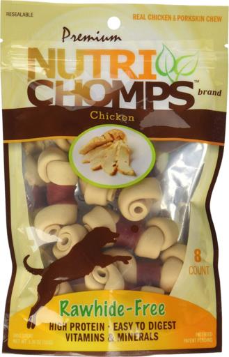 Scott Pet Nutri-Chomps Rawhide-Free Mini Knots Wrapped in Chicken Natural Dog Chews - Mini - 8 Count  